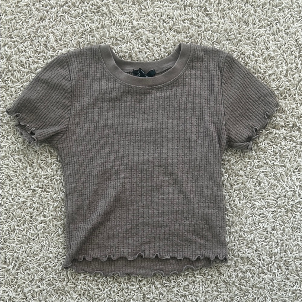 Forever 21 Women’s Small Brown Crop Top